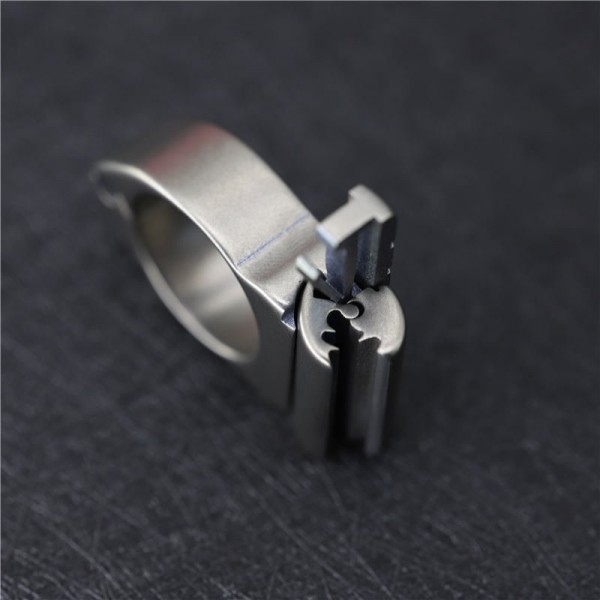 Slingshot UK - Titanium Frameless Ring With Slide-Lock Bands Attaching System